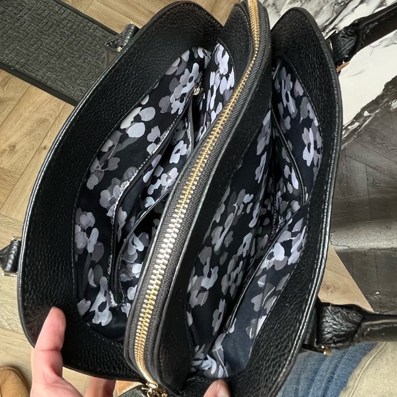 Kate Spade Pebbled Leather 3-Compartment Young Lane Anika Satchel with Gold - Picture 7 of 12